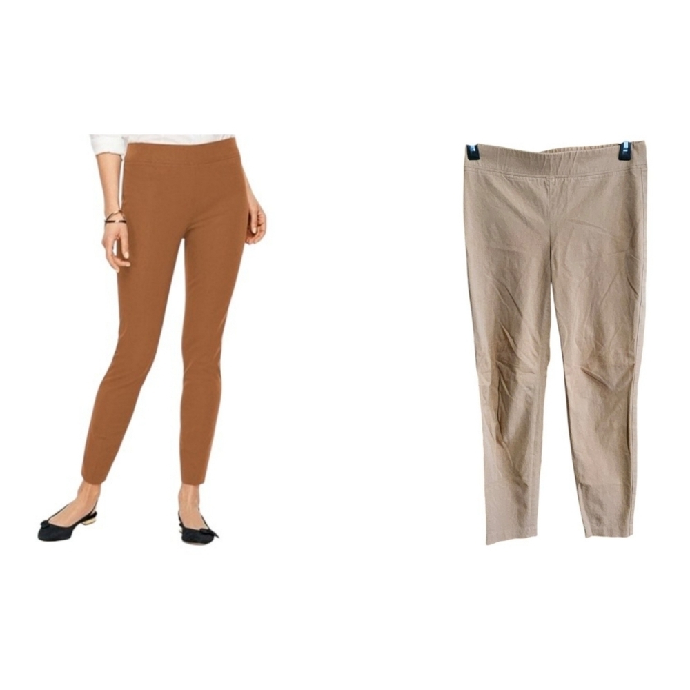 Talbots Essex Ankle Curvy Pants Tan Size 6